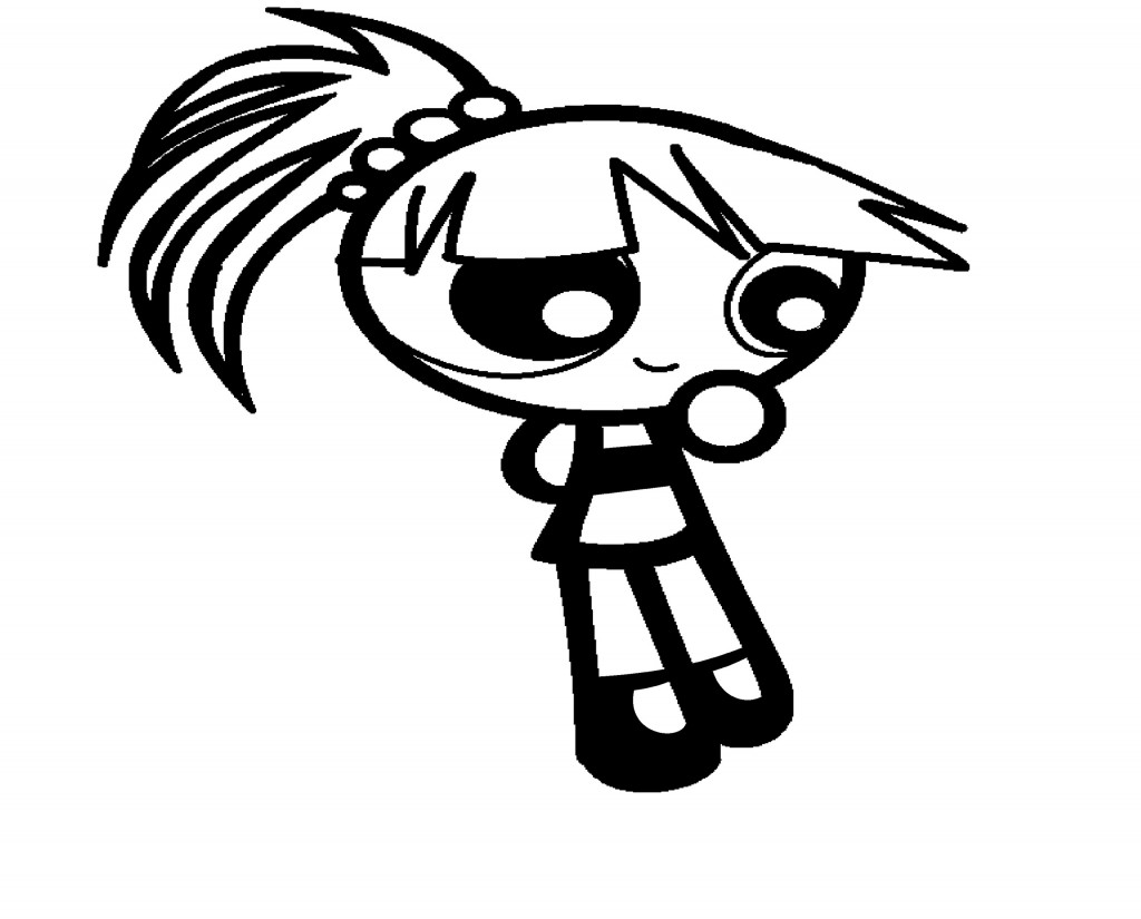 Plansa de colorat cu Fetele Powerpuff 14 6